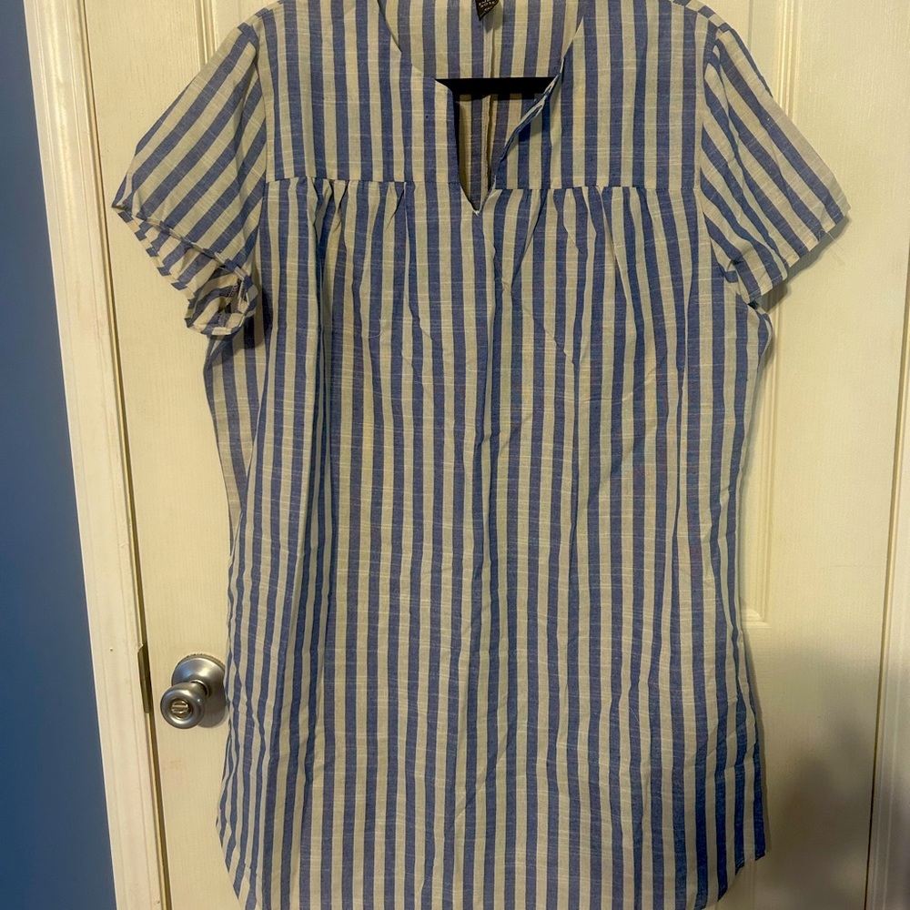 Emery Rose Blue & White Striped Dress XXL